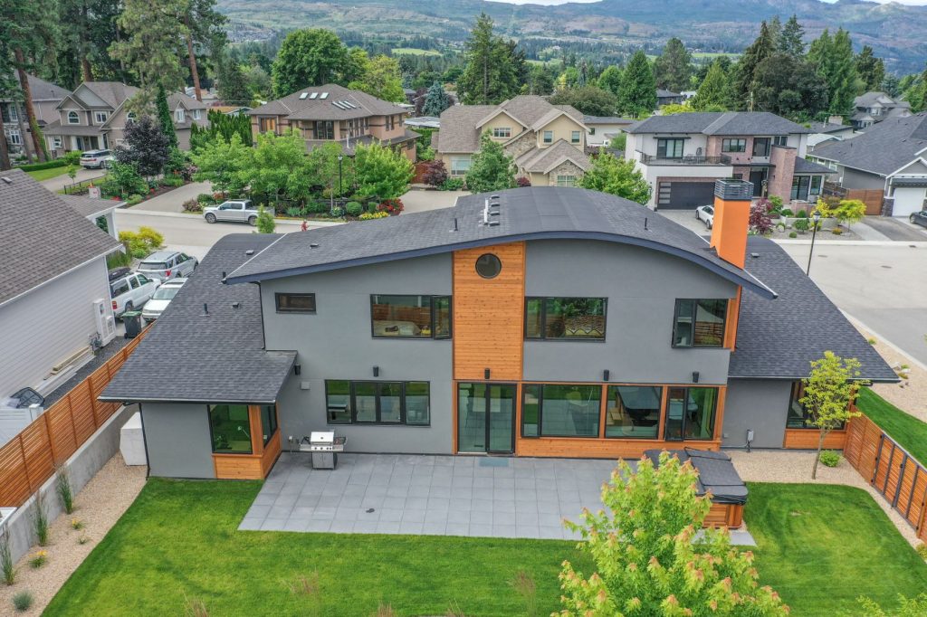 Photo of creative, flowing roof lines.